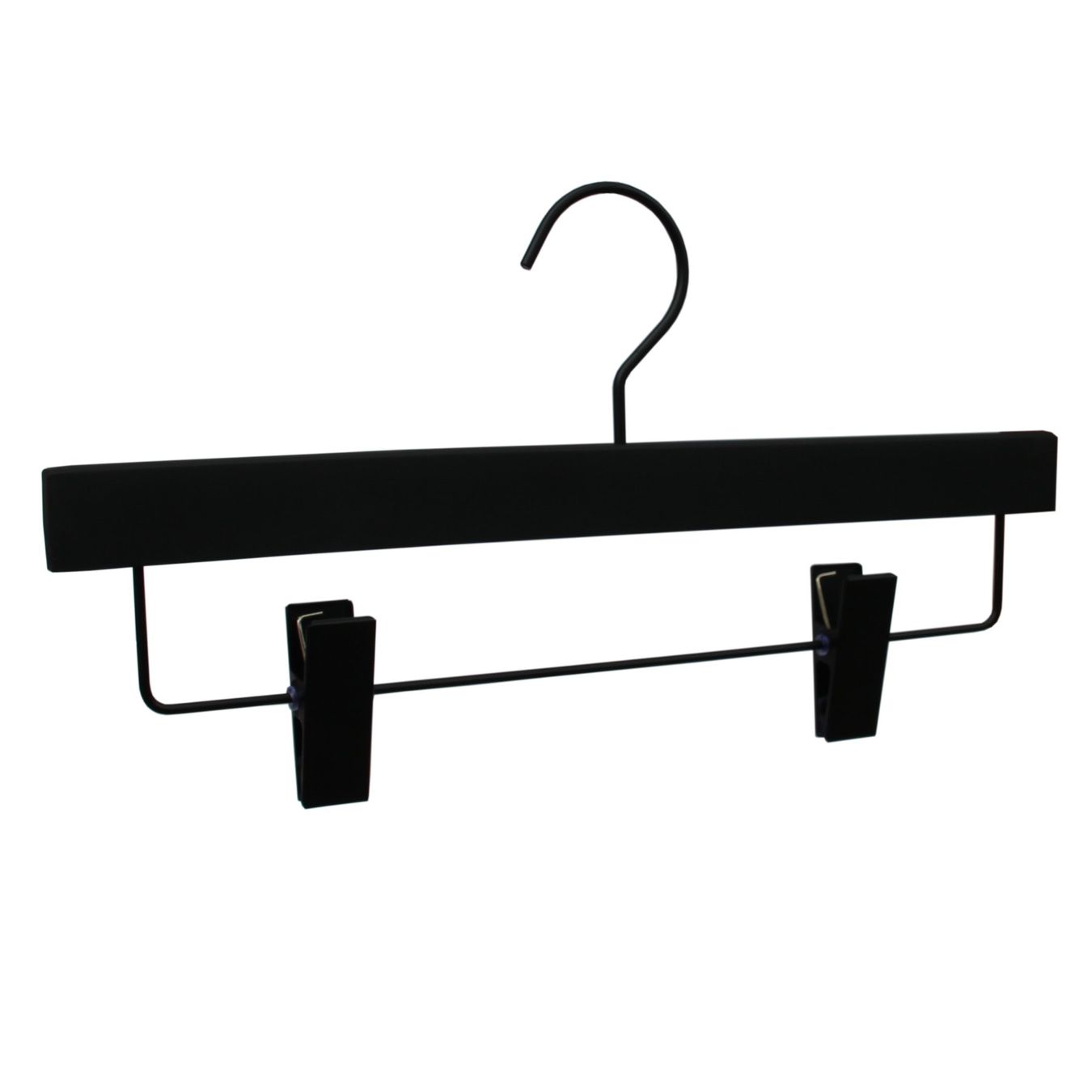 Kleiderbügel - Hosenbügel - 10x - schwarz beschichtet - Antirutsch