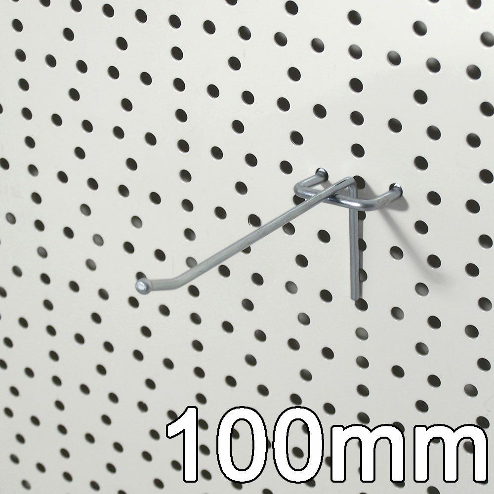 Lochplatten Einfachhaken für Lochwand - Eurolochung - 100mm - 100 Stück