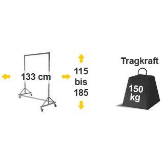 Profi-Kleiderständer, höhenverstellbar bis 185 cm, max150 kg