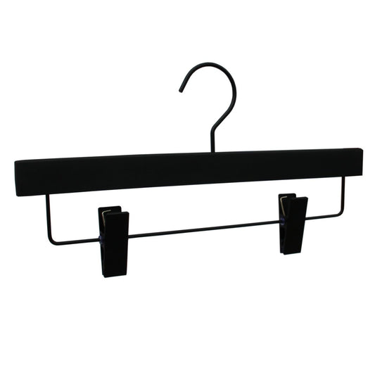 Kleiderbügel - Hosenbügel - 10x - schwarz beschichtet - Antirutsch