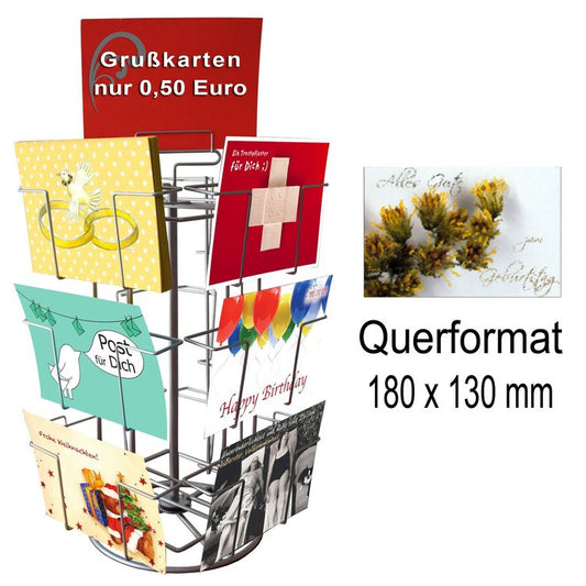 Kartenständer mit 12 Fächern Querformat 130x180mm