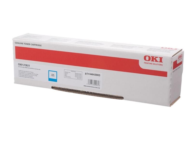 OKI - cartouche de toner - 1 x cyan - 7300 pages - pour C801dn, 801n, 821dn, 821n