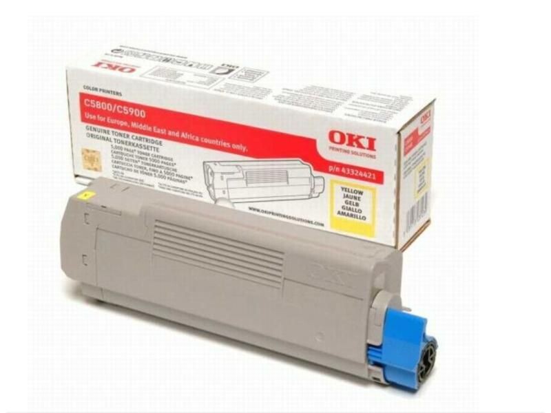 OKI - Tonerpatrone - 1 x Gelb - 5000 Seiten - für OKI C5550 MFP, 5800dn, 5800Ldn, 5800n, 5900cdtn, 5900dn, 5900dtn, 5900n