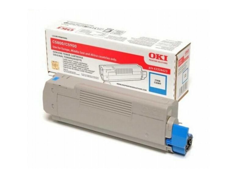 OKI - cartouche de toner - 1 x cyan - 5000 pages - pour C5550 MFP, 5800dn, 5800Ldn, 5800n, 5900cdtn, 5900dn, 5900dtn, 5900n 