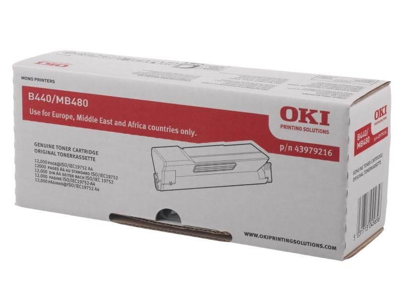 OKI - Tonerpatrone - 1 x Schwarz - 12000 Seiten - für OKI B440dn, MB480, 480L