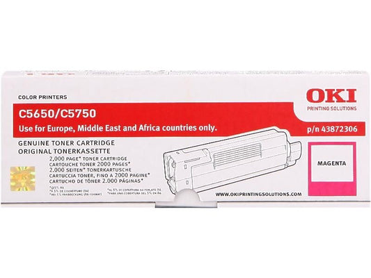 OKI - Cartouche de toner - 1 x magenta - 2000 pages - pour OKI C5650dn, 5650n, 5750dn, 5750n 