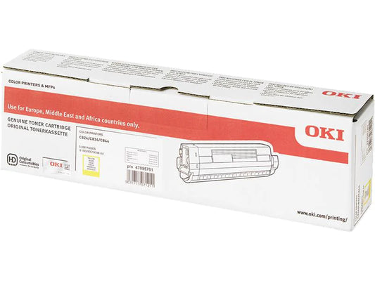 OKI - Gelb - Original - Tonerpatrone - für OKI C824n / C824dn / C834nw / C834dnw / C844dnw