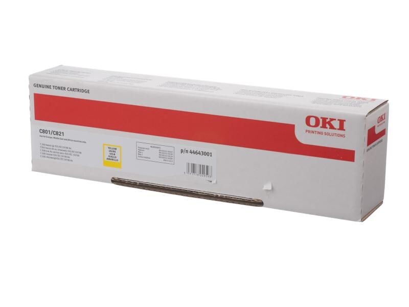 OKI - Cartouche de toner - 1 x jaune - 7300 pages - pour OKI C801dn, 801n, 821dn, 821n 