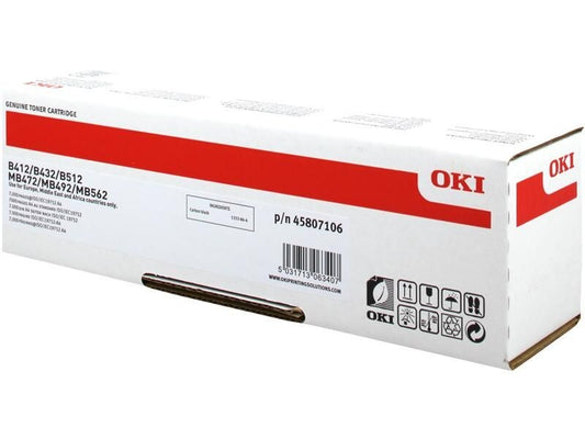 OKI - Toner - 1 x noir - 7000 pages pour OKI B412, 32, 512, MB472, 92, 562