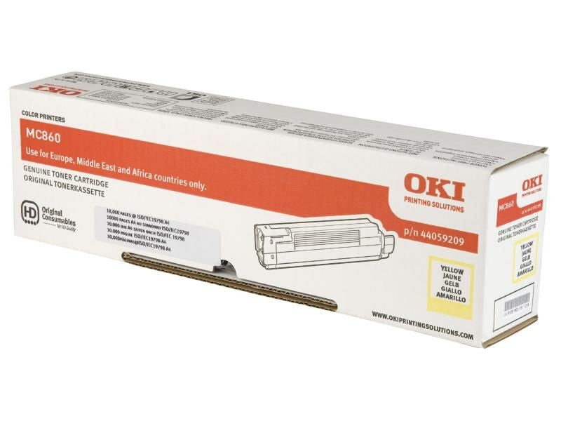 OKI - Cartouche de toner - 1 x jaune - 10000 pages - pour OKI MC860cdtn, MC860cdxn, MC860dn 