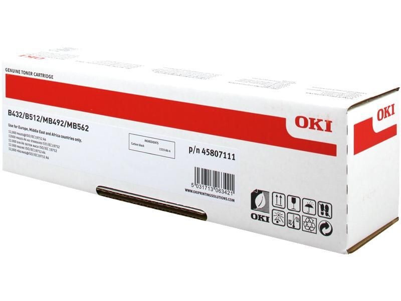 OKI - Toner, Black 12000 Pages B432, 512, MB492, 562