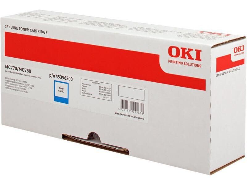 OKI - Tonerpatrone - 1 x Cyan - 11500 Seiten - für OKI MC770dnfax, MC780dfnfax